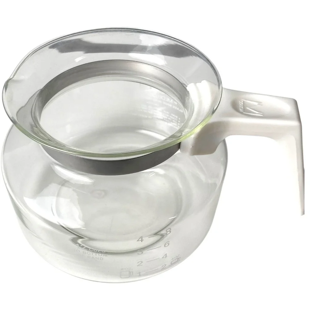 Medelco OneAll Universal 12 Cup‎ Glass Coffee Carafe Replacement White Handle